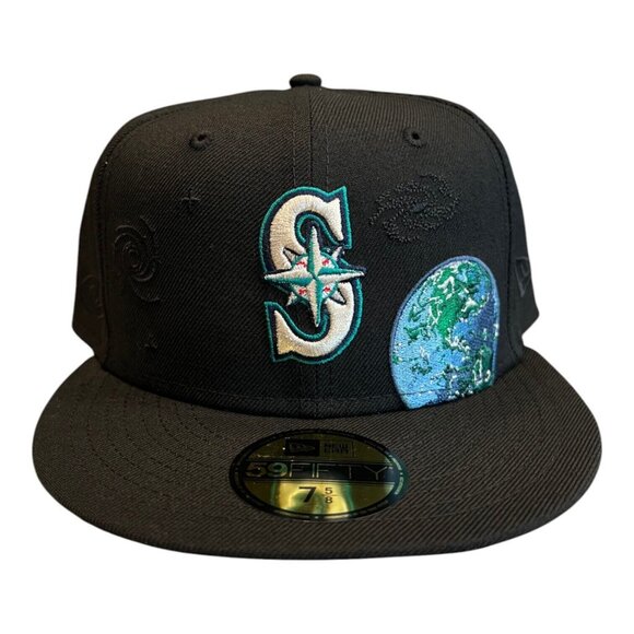 New Era Seattle Mariners Global World Pack 59FIFTY Fitted Hat - Picture 4 of 8